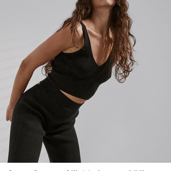 Lunya Cozy Cotton Silk Variegated Rib Crop Tank - Picture 5 of 6